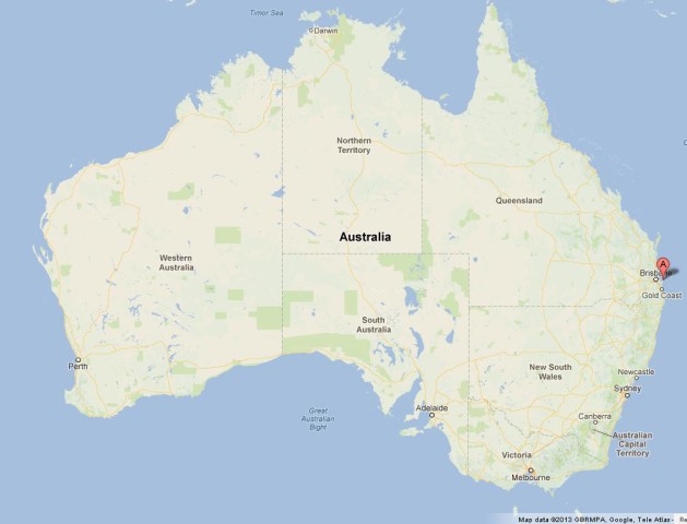 location North Stradbroke Island on Australia Map