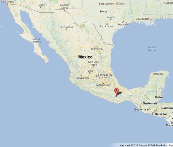 Where is Oaxaca on Map of Mexico