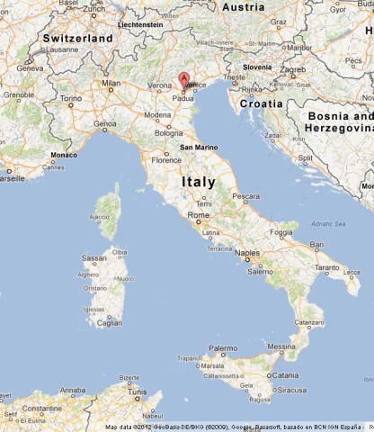 location Padova on Italy Map