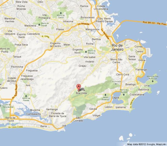 Where is Tijuca National Park on Map of Rio