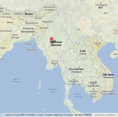 Where is Bagan on Map of Myanmar