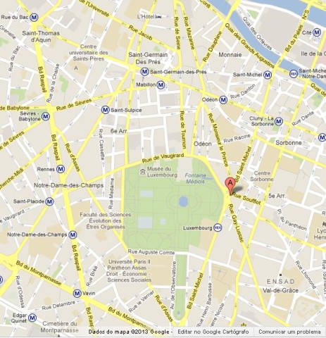 location Boulevard St Michel on Map of Paris