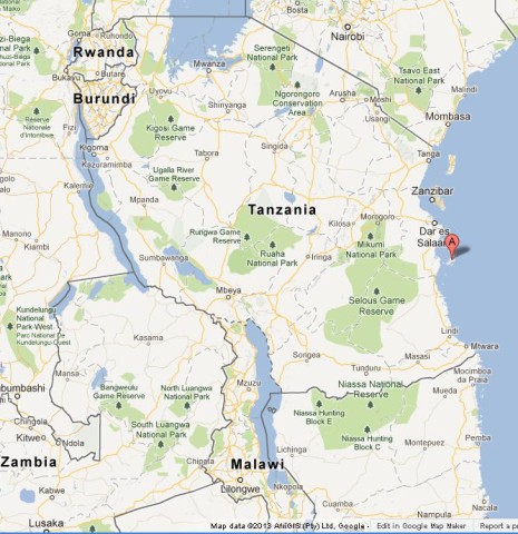 location Mafia on Map of Tanzania