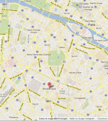 Montparnasse on Map of Paris