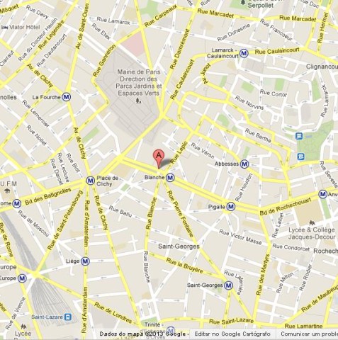 Where is Moulin Rouge on Map of Paris