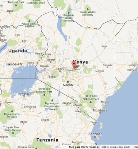 Where is Mount Kenya on Map