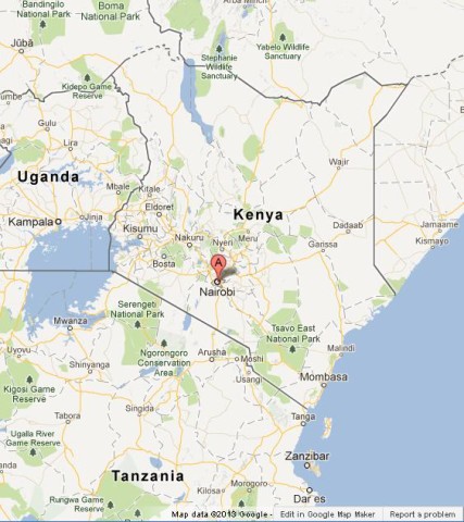 Where is Nairobi on Map of Kenya