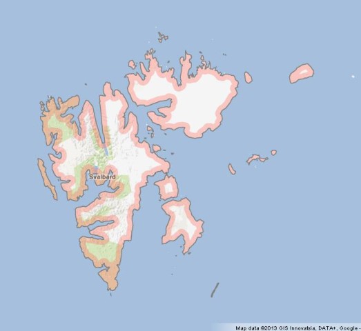 Map Svalbard Norway