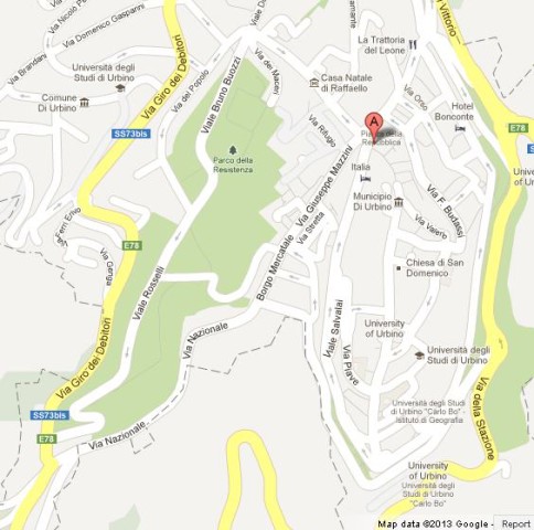 Map Urbino Italy
