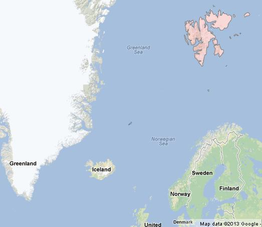 Where is Svalbard map Norway