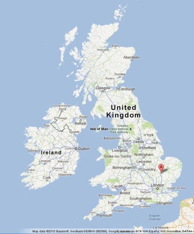 Where is Cambridge on UK Map