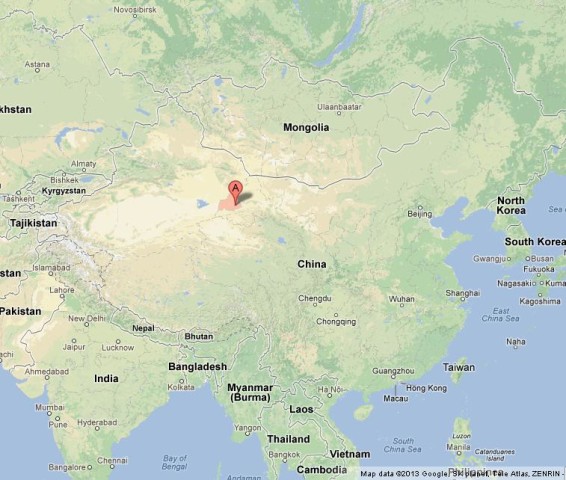 Where is Dunhuang on Map of China