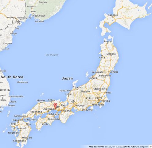 Where is Himeji on Map of Japan