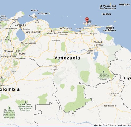 Where is Isla Margarita on Map of Venezuela