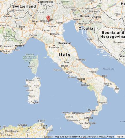 where is Lake Garda on Map of Italy
