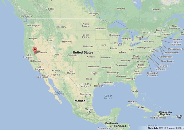 location Lake Tahoe on US Map
