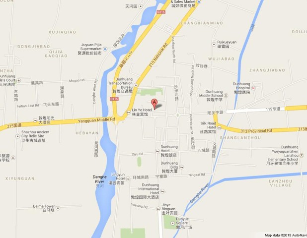 Map of Dunhuang China