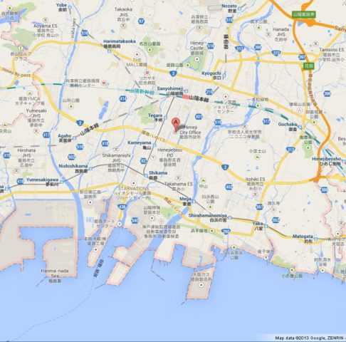 Map of Himeji Japan