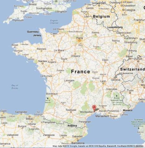 Where is Montpellier on Map of France
