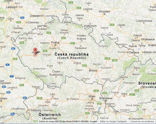 Where is Pilsen on Czech Republic Map