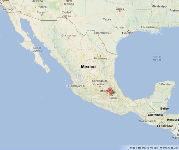 Where is Popocatepetl on Map of Mexico
