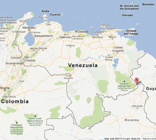 Where is Roraima on Map of Venezuela