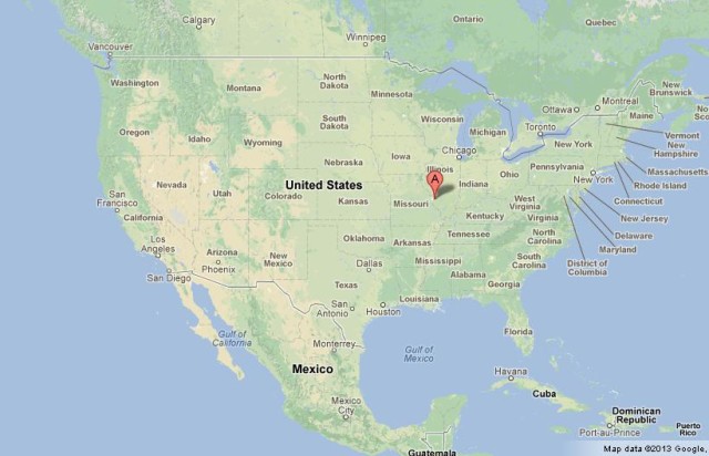 location St Louis Missouri on US Map