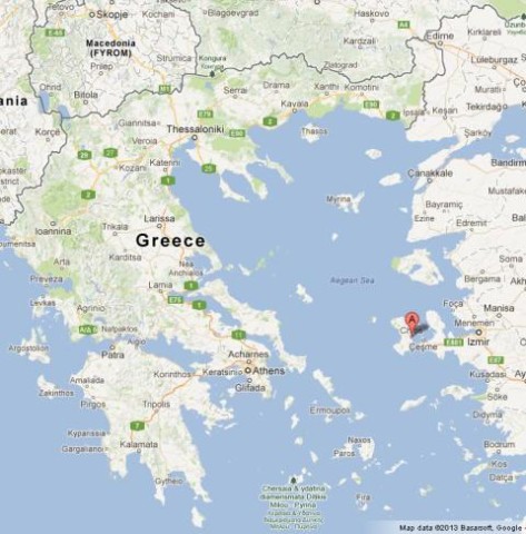 Where is Chios on Map of Greece