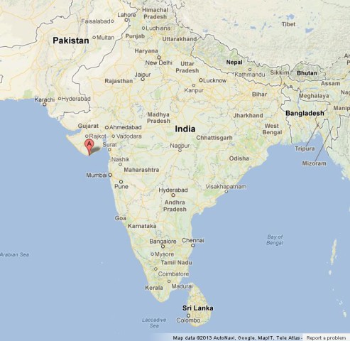 Where is Diu on Map of India