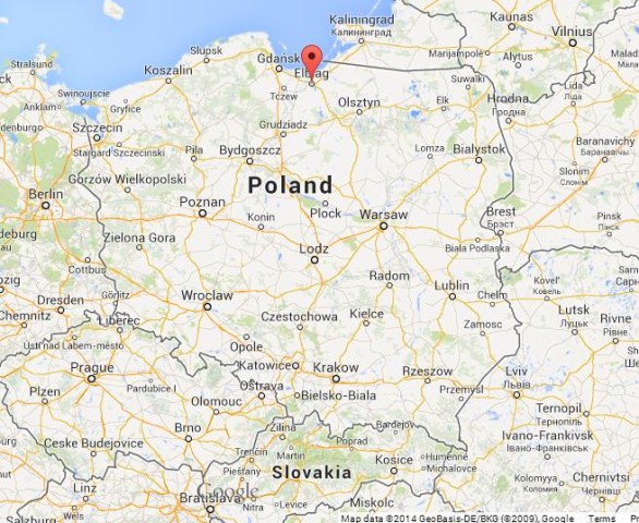 location Great Masurian Lakes on Map of Poland