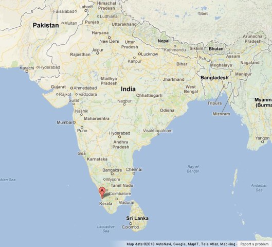 Where is Kochi on Map of India