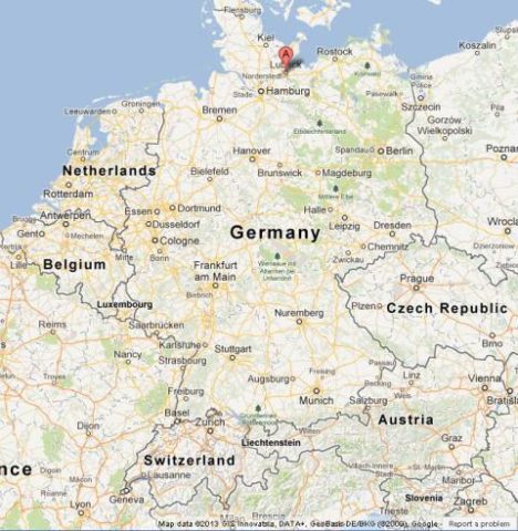 Where is Lubeck on Map of Germany