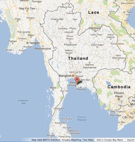 Where is Pattaya on Map of Thailand