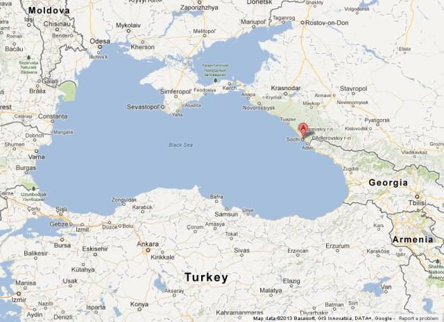 Where is Sochi on Map of Black Sea