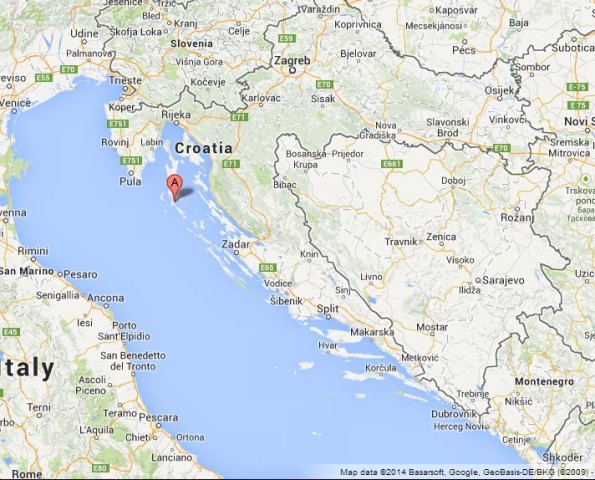 Where is Losinj on Map of Croatia