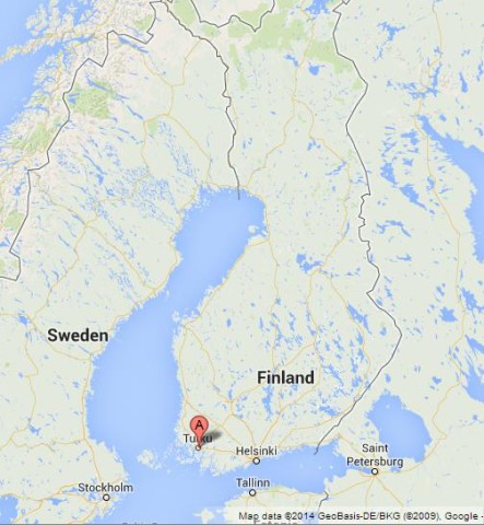 location Turku on Map of Finland