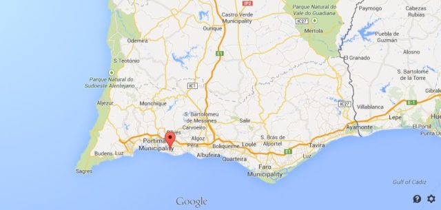 Where is Carvoeiro on map of Algarve