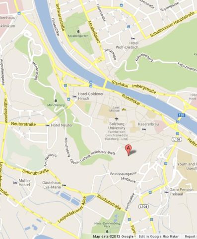 Where is Hohensalzburg Castle on Map of Salzburg