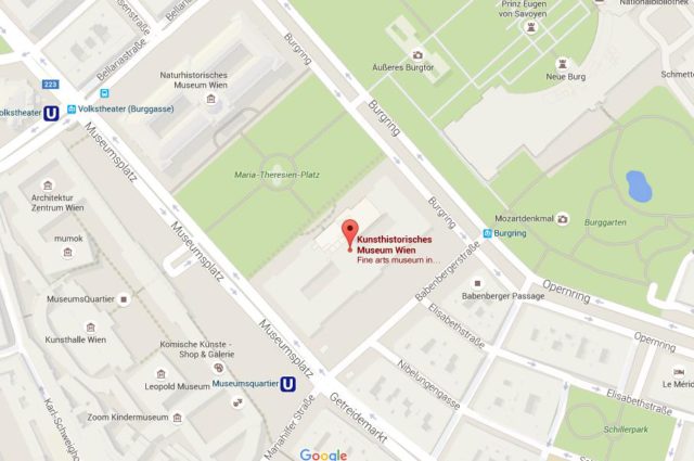Map of Kunsthistoriches Museum Vienna