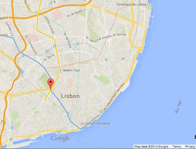 Where is Marquês de Pombal on Map of Lisbon