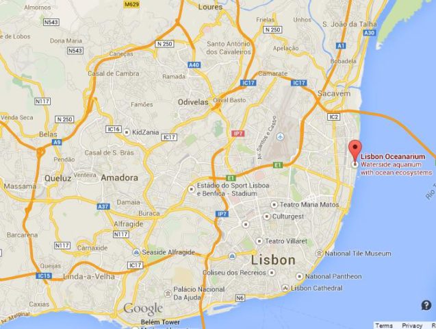 Where is Oceanario on Map of Lisbon