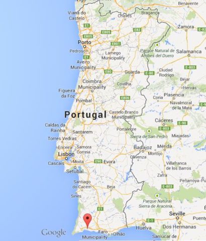 Where is Portimão on map of Portugal