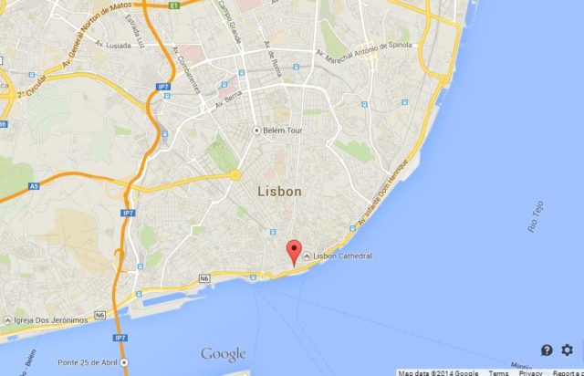 Where is Praça do Comercio on Map of Lisbon