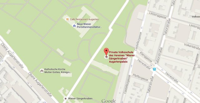 Map of Augarten Palace Vienna