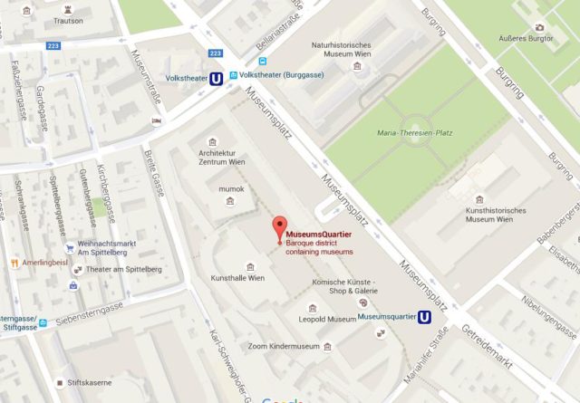 Map of Museumsquartier Vienna