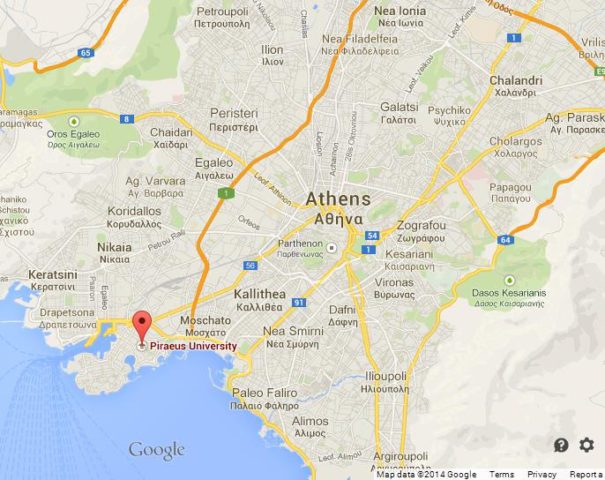 Where is Piraeus on Map of Athens