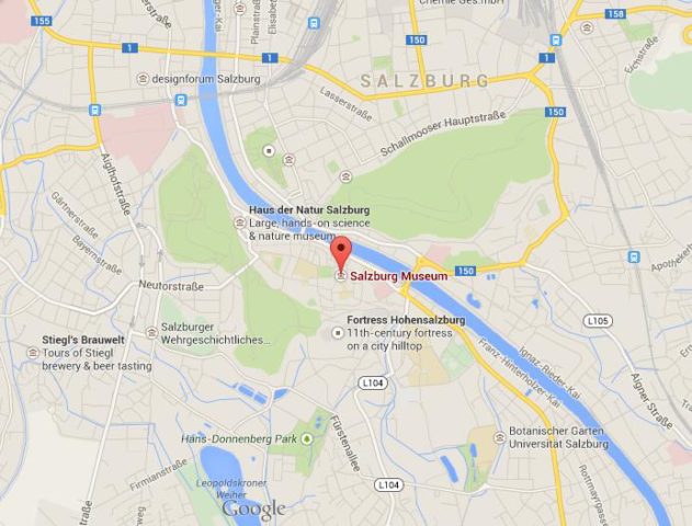 Where is Salzburg Museum on map of Salzburg
