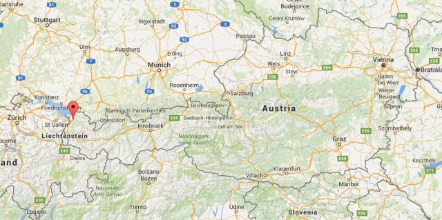 location Dornbirn on map Austria