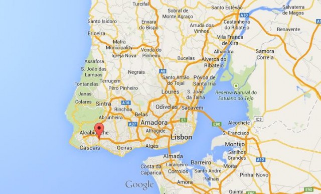 location Estoril on map Lisbon Region