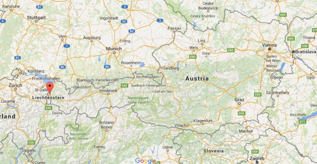location Feldkirch on map Austria